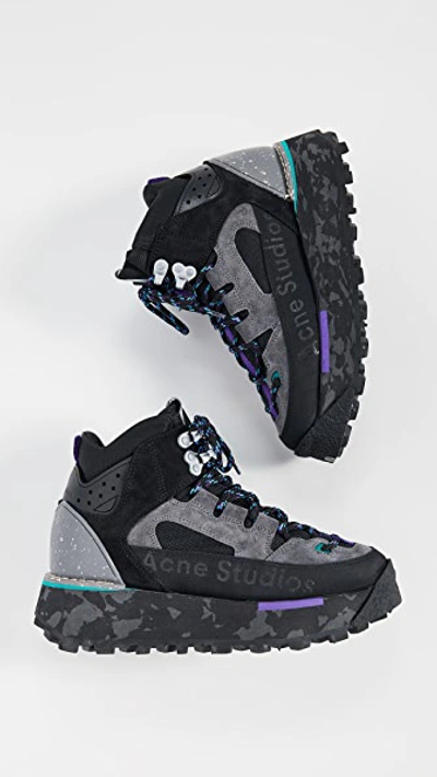 Shop Acne Studios Bertrand W Hiking Trainers In Multi Black