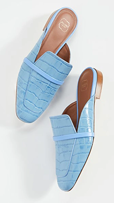 Shop Malone Souliers Jada Mules In Baby Blue/baby Blue