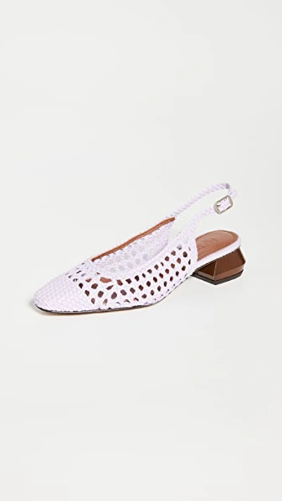 Shop Souliers Martinez Miramar Slingbacks In Lavanda