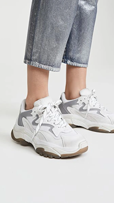 Shop Ash Addict Sneakers In White/silver