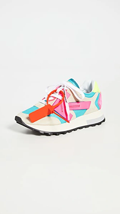 Shop Off-white Hg Runner Sneakers In White/fuchsia