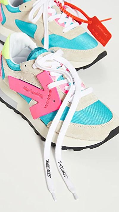 Shop Off-white Hg Runner Sneakers In White/fuchsia