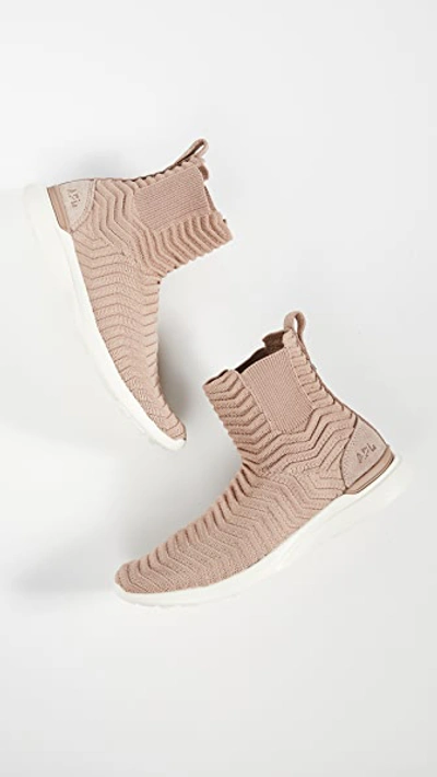 Shop Apl Athletic Propulsion Labs Techloom Chelsea Sneakers In Almond/pristine