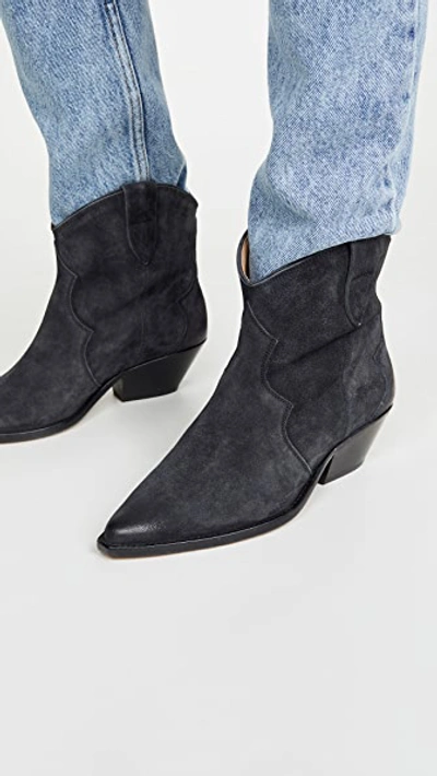Isabel Marant Dewina Suede Ankle Boots In Black | ModeSens