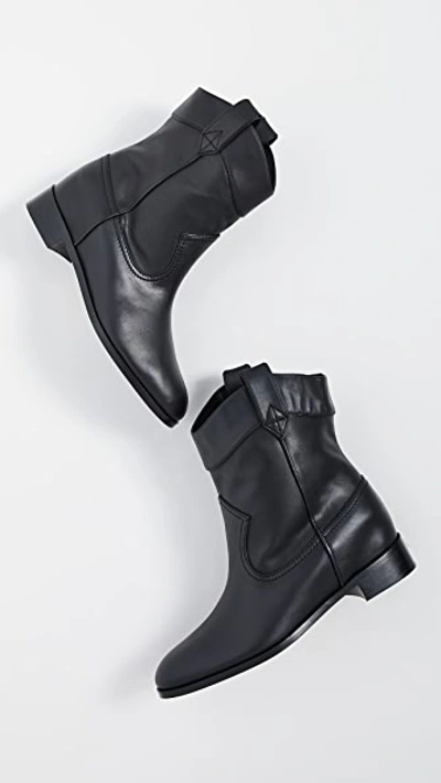 Shop Aquazzura Jordan Flat Booties In Black