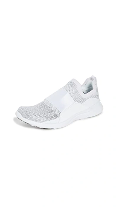 Shop Apl Athletic Propulsion Labs Techloom Bliss Sneakers In White/metallic Silver/ombre