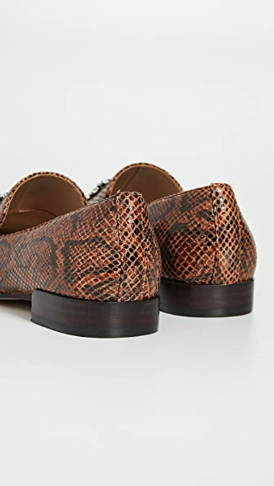 Shop Villa Rouge Patrice Brooch Loafers In Brown Multi