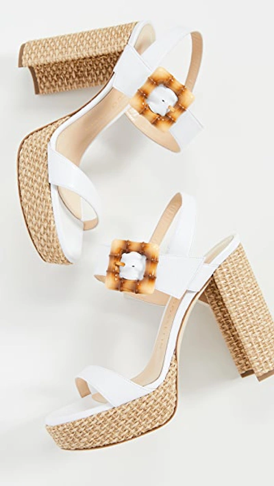 Shop Chloe Gosselin Amber Platform Sandals In White/beige