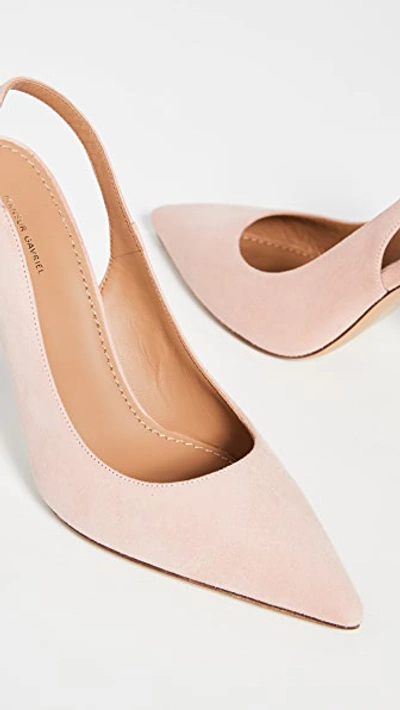 Shop Mansur Gavriel 100mm Classic Heels In Dusty Rose