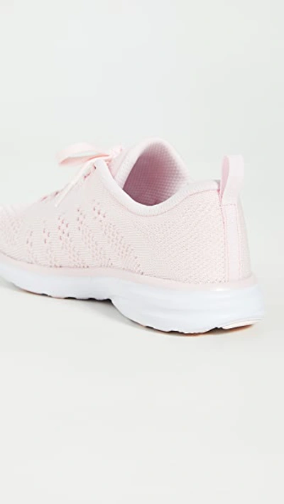 Shop Apl Athletic Propulsion Labs Techloom Pro Sneakers In Bleached Pink/metallic Pearl/w