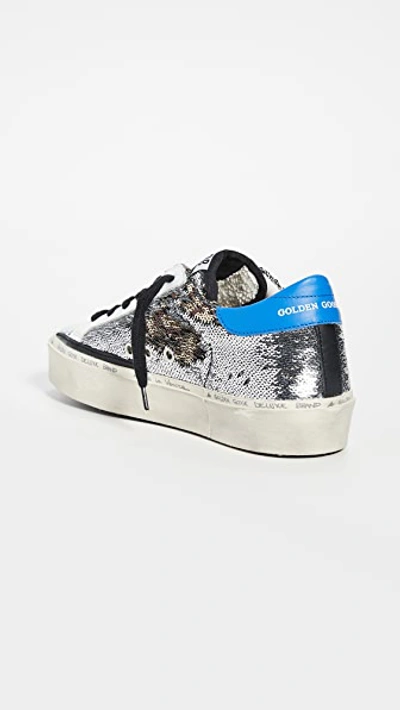 Shop Golden Goose Hi Star Sneakers In Leopard Silver/black