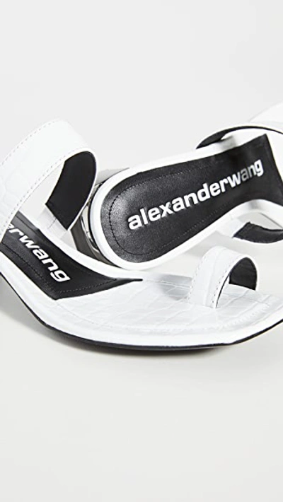 Shop Alexander Wang Ellis Slides In White