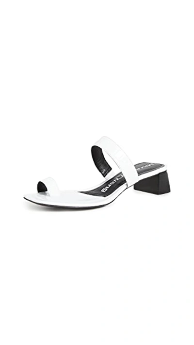 Shop Alexander Wang Ellis Slides In White