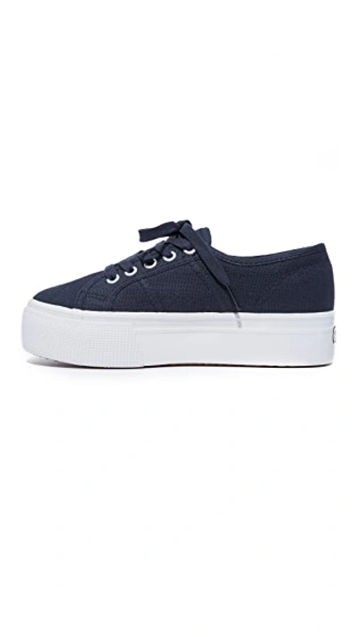 Shop Superga 2790 Acotw Platform Sneakers In Navy