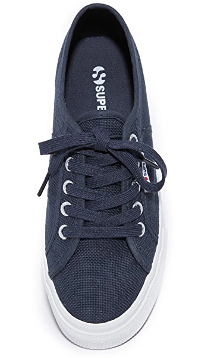 Shop Superga 2790 Acotw Platform Sneakers In Navy