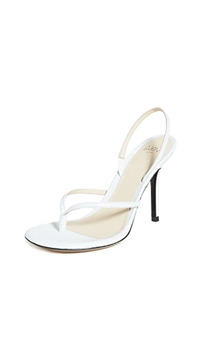 Shop Alevì Milano Ivy Sandals In Snake White