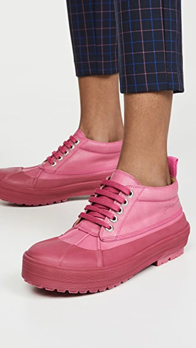 Shop Jacquemus Les Meuniers Boots In Pink/pink