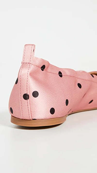Shop Charlotte Olympia Polka Dot Kitty Flats In Pink