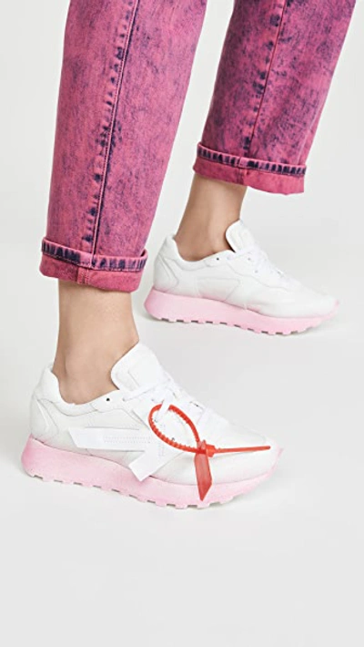 Shop Off-white Degrade Hg Runner Sneakers In White/fuchsia