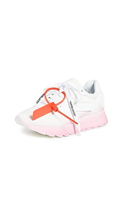 Shop Off-white Degrade Hg Runner Sneakers In White/fuchsia