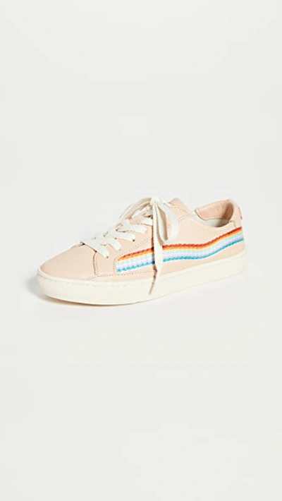 Shop Soludos Rainbow Wave Sneakers In Pink