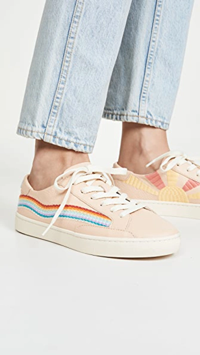 Shop Soludos Rainbow Wave Sneakers In Pink