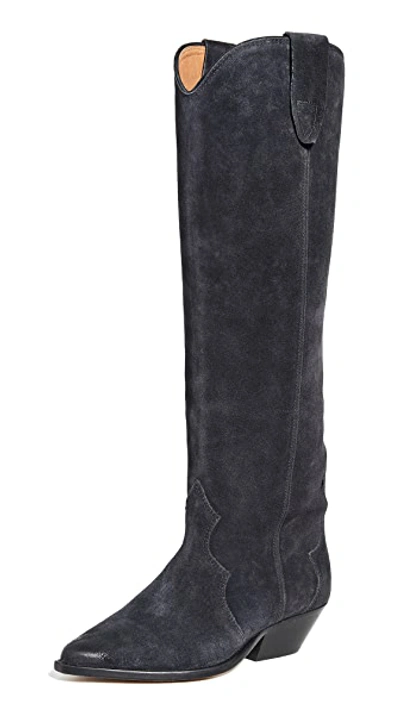 Shop Isabel Marant Denvee Boots In Faded Black