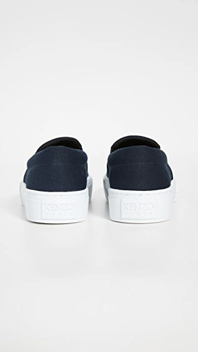 Shop Kenzo K-skate Slip-on Sneakers In Navy Blue