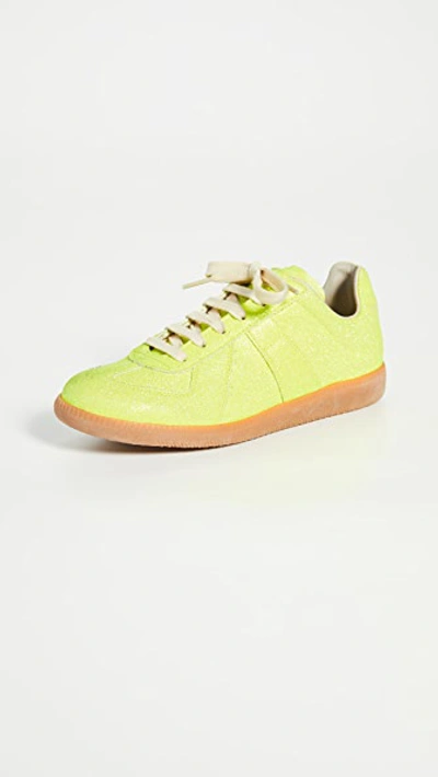 Shop Maison Margiela Replica Sneakers In Yellow Fluo