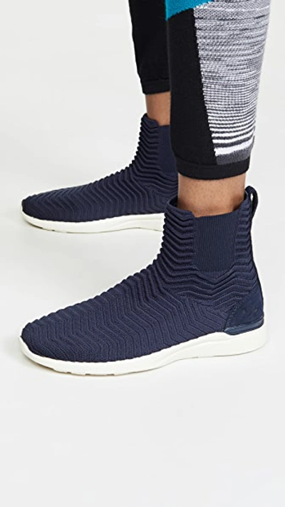 Shop Apl Athletic Propulsion Labs Techloom Chelsea Sneaker Boots In Midnight/pristine