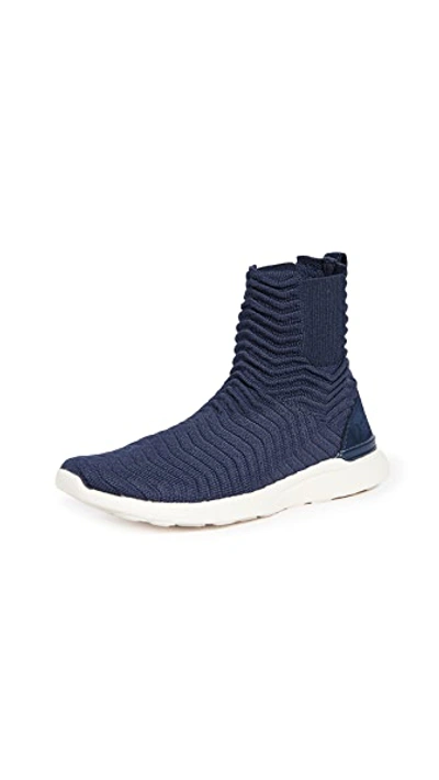 Shop Apl Athletic Propulsion Labs Techloom Chelsea Sneaker Boots In Midnight/pristine