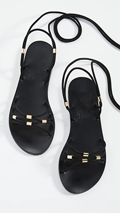 Shop Ancient Greek Sandals Persida Sandals In Black/platinum