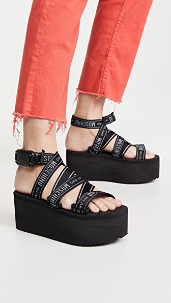 moschino platform sandals