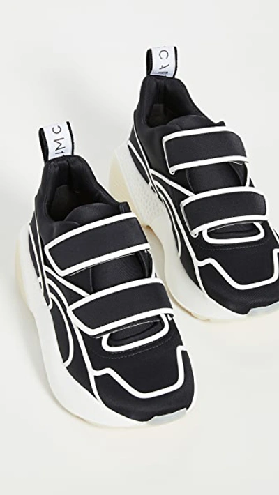 Shop Stella Mccartney Eclypse Sneakers In Black/white/grey