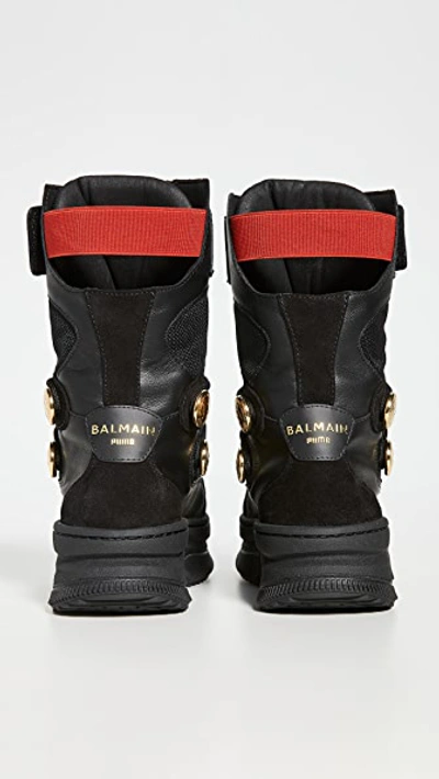 Shop Puma X Balmain Deva Boots In Black
