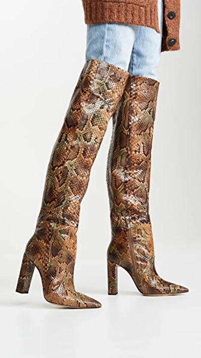 Shop Alexandre Birman Elisa 100mm Exotic Boots In Multi