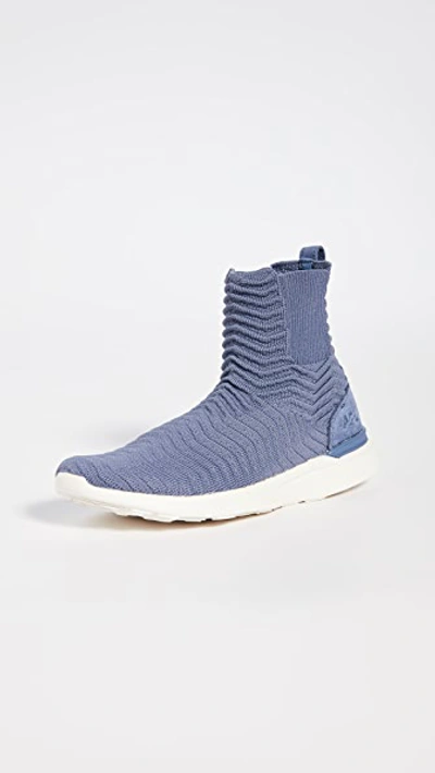 Shop Apl Athletic Propulsion Labs Techloom Chelsea Sneaker Boots In Battleship/pristine