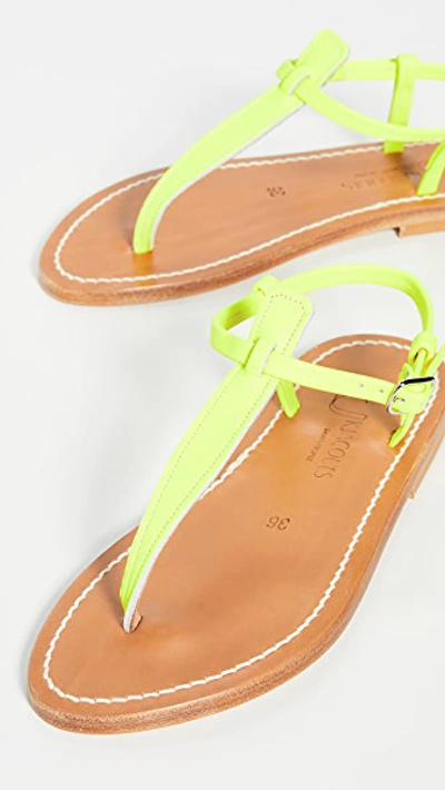 Shop Kjacques Picon Sandals In Fluomat Jaune