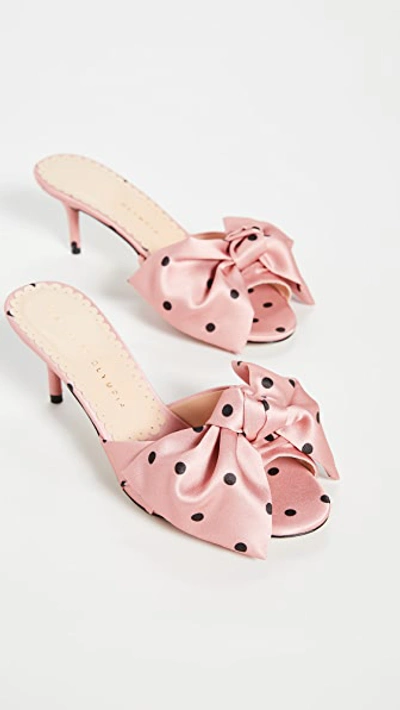 Shop Charlotte Olympia Polka Dot Bow Sandals In Pink
