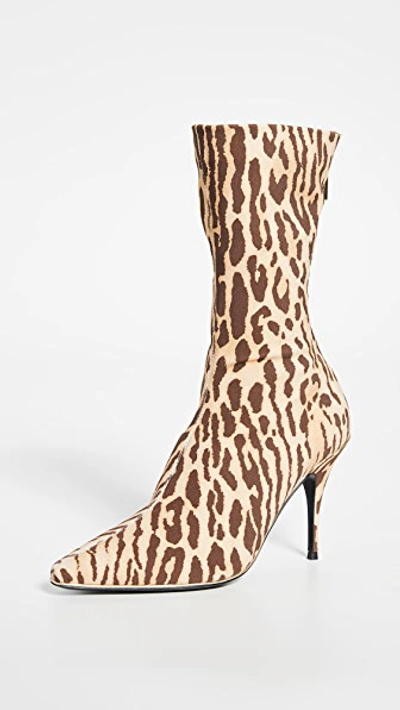 Shop Zimmermann Mid Length Zip Lycra Boots In Animal