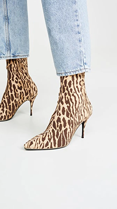 Shop Zimmermann Mid Length Zip Lycra Boots In Animal