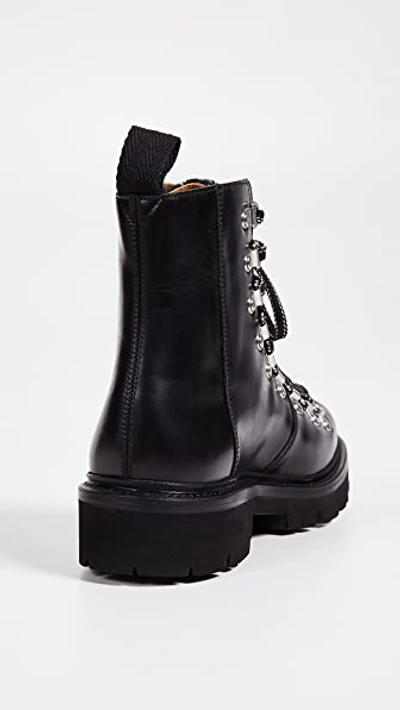 Shop Grenson Nanette Combat Boots In Black/black