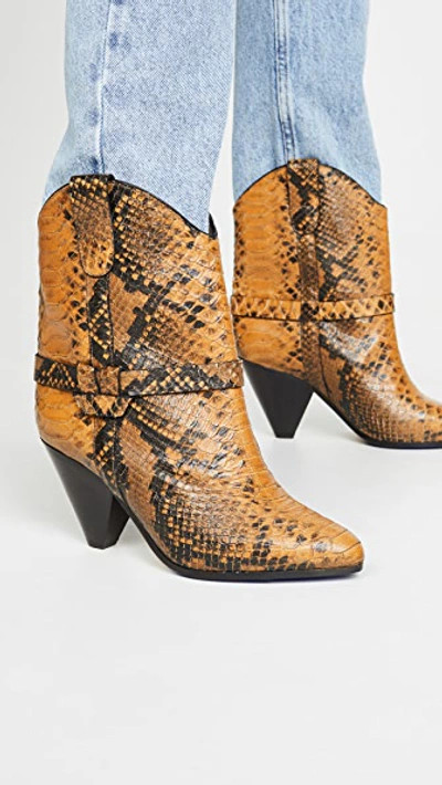 Shop Isabel Marant Deane Boots In Yellow