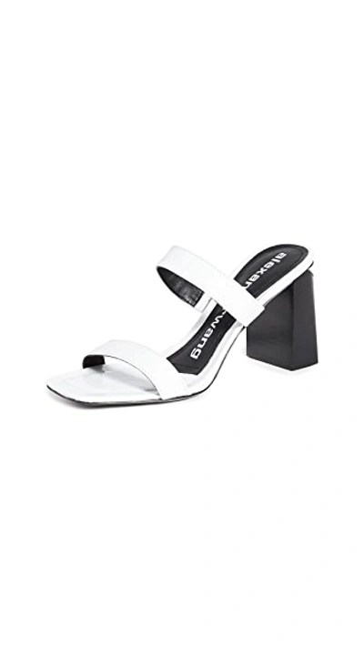 Shop Alexander Wang Hayden Slides In White