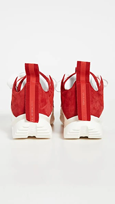 Shop Ben Taverniti Unravel Project Double Tongue Sneakers In Red