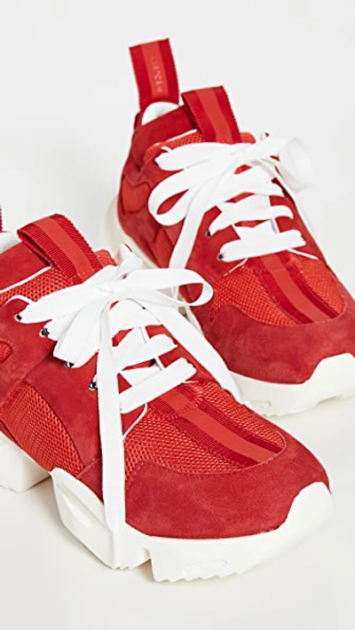 Shop Ben Taverniti Unravel Project Double Tongue Sneakers In Red