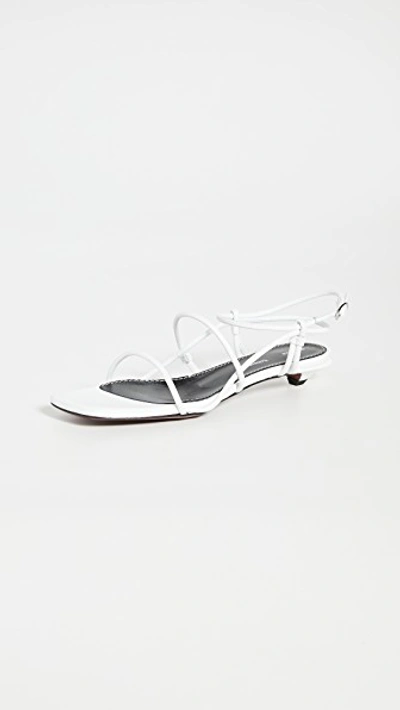Shop Proenza Schouler Strappy Low Sandals In White
