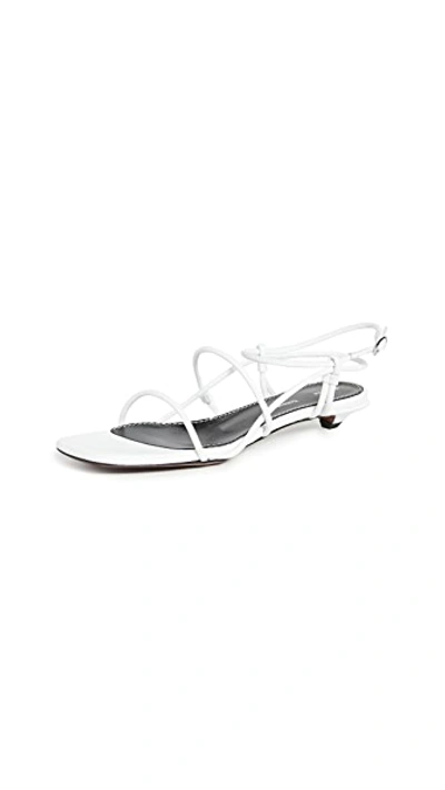 Shop Proenza Schouler Strappy Low Sandals In White