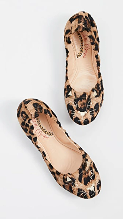 Shop Charlotte Olympia Kitty Soft Ballet Flats In Leopard