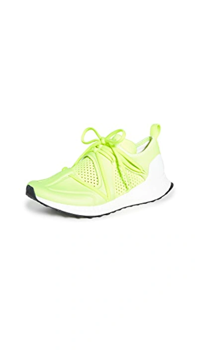 Shop Adidas By Stella Mccartney Ultraboost T.s. Neon Sneakers In Solar Yellow/cream White/white
